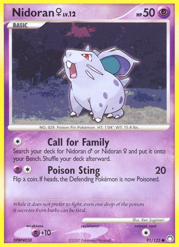 Nidoran F 091  Mysterious Treasures - Common