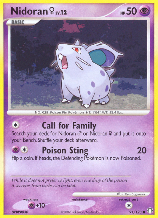 Nidoran F 091  Mysterious Treasures - Common