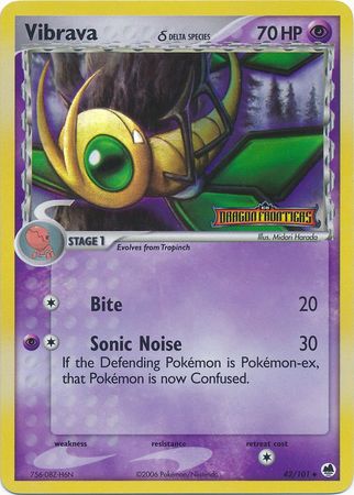 Vibrava - 042/101 (Delta Species)/101  - Reverse Holofoil Dragon Frontiers - Uncommon