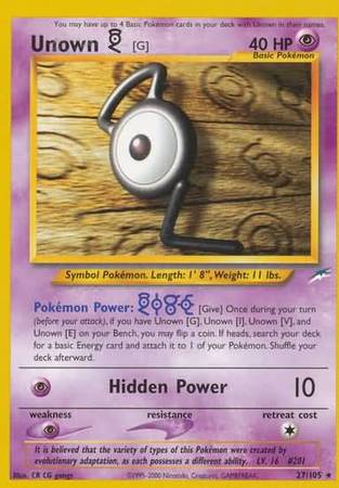 Unown [G]  - Unlimited Neo Destiny - Rare
