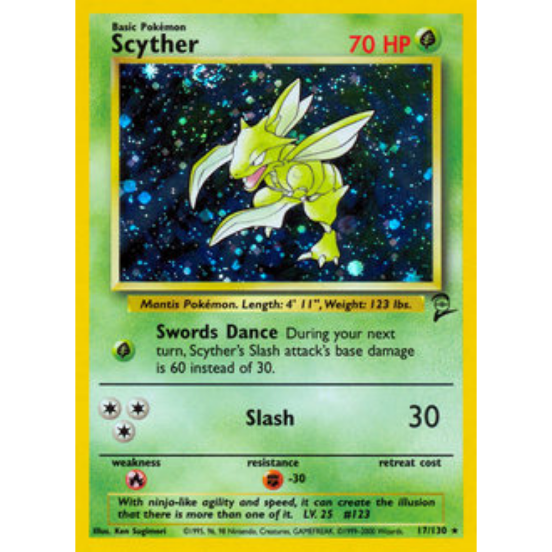 Scyther 017  - Holofoil Base Set 2 - Holo Rare