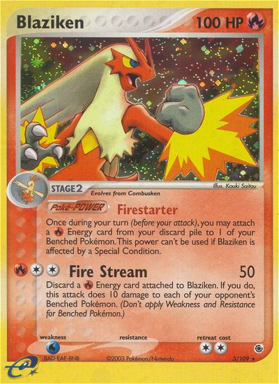 Blaziken - 3/109/109  - Holofoil Ruby and Sapphire - Holo Rare