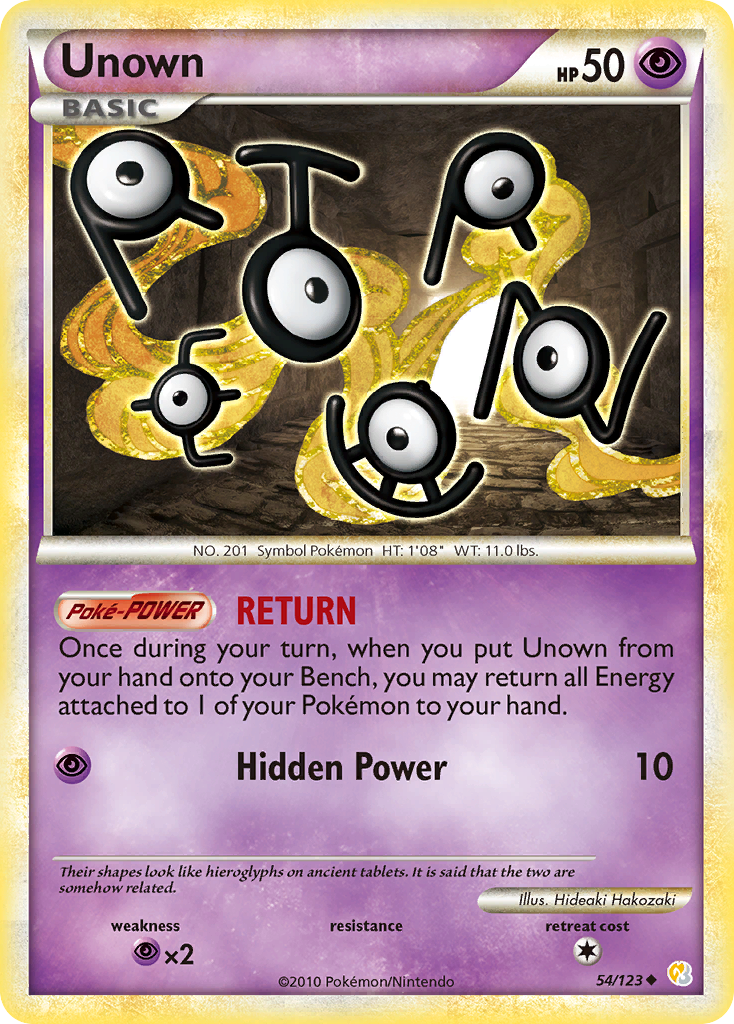 Unown (54) 054  HeartGold SoulSilver - Uncommon