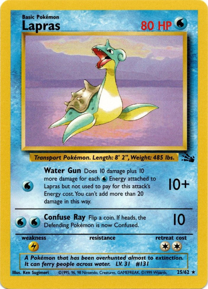 Lapras (25) 025  - Unlimited Fossil - Rare