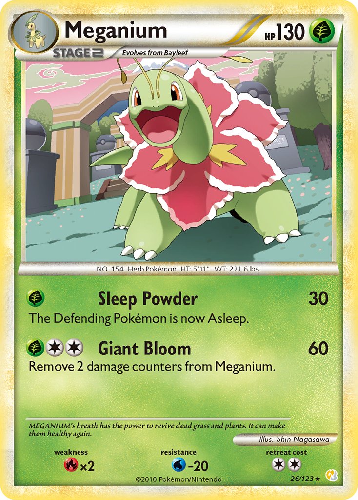 Meganium - 26/123 (Cosmos Holo)/123  - Holofoil Deck Exclusives - Holo Rare