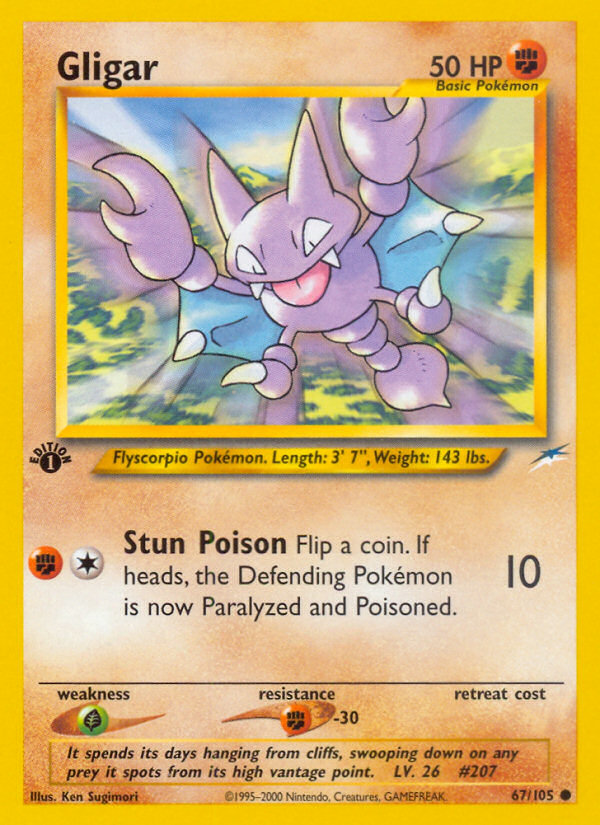 Gligar 067  - 1st Edition Neo Destiny - Common