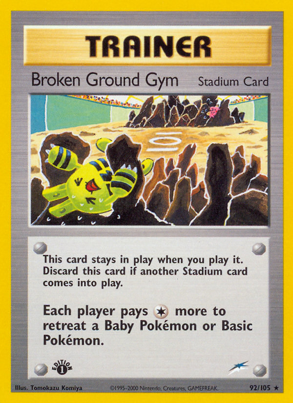 Broken Ground Gym  - 1st Edition Neo Destiny - Rare