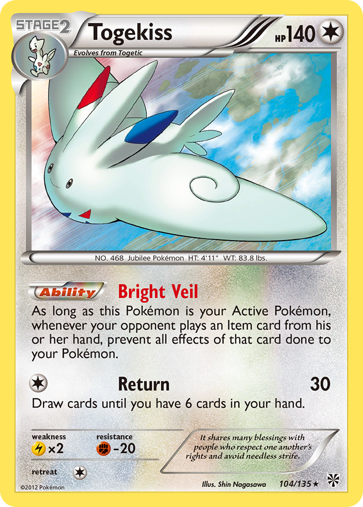 Togekiss 104  - Holofoil Plasma Storm - Holo Rare