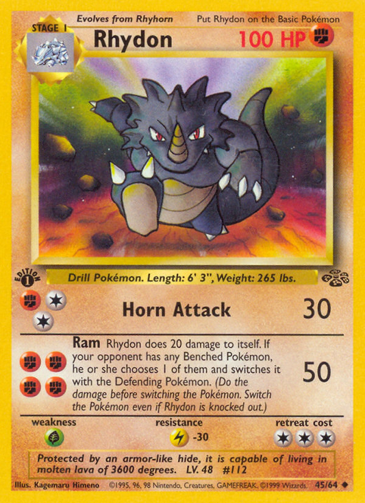 Rhydon 045/64  - 1st Edition Jungle - Uncommon