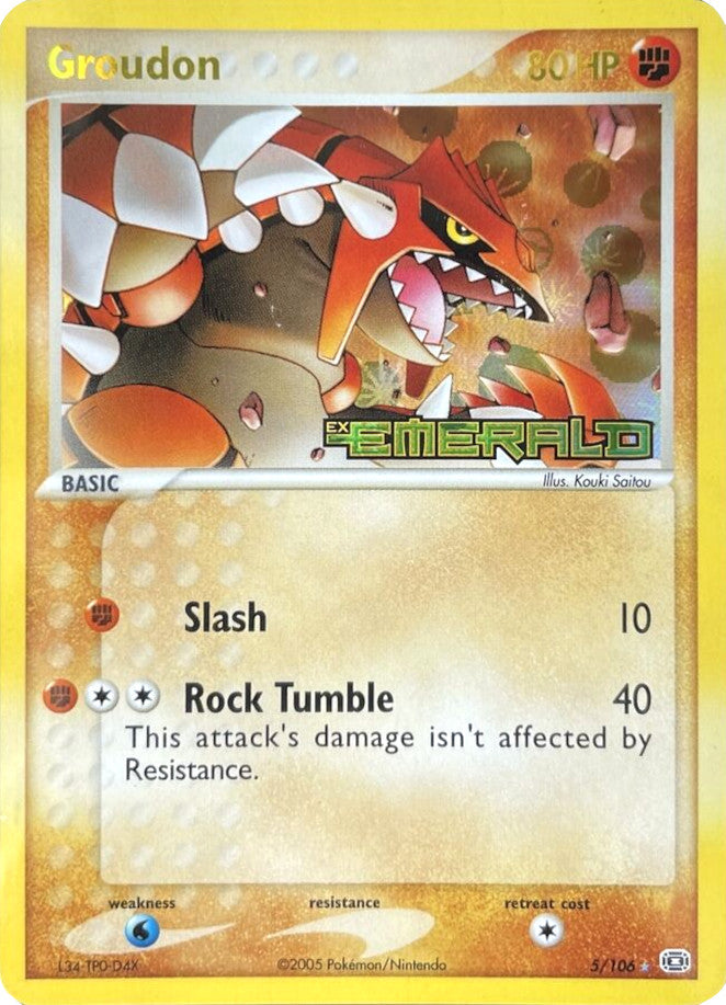 Groudon - 005/106/106  - Reverse Holofoil Emerald - Holo Rare