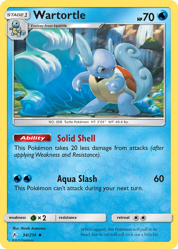 Wartortle 034  SM  Unbroken Bonds - Uncommon