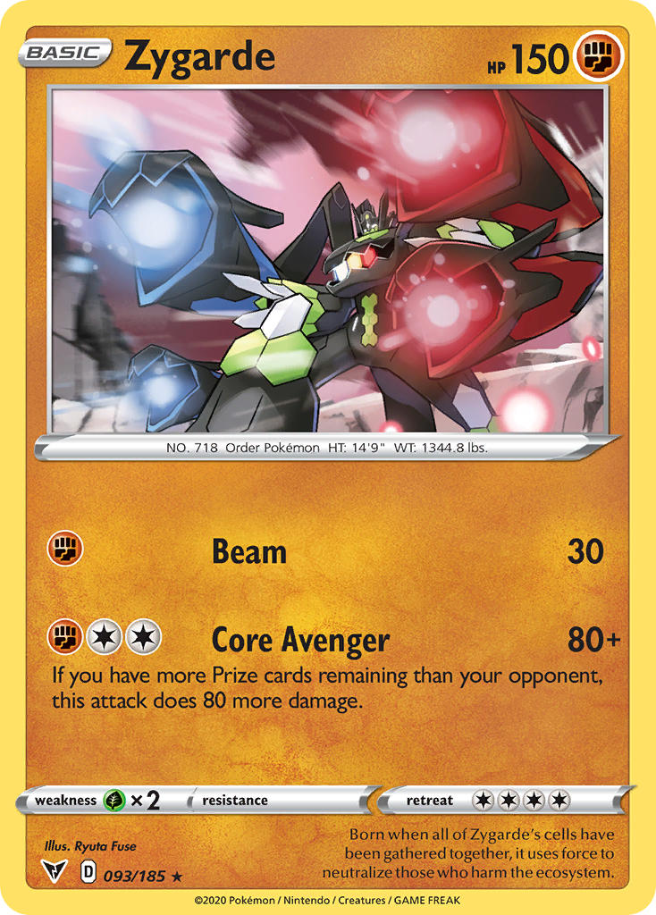Zygarde 093  - Holofoil SWSH04 Vivid Voltage - Holo Rare