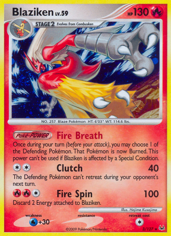 Blaziken  - Holofoil Platinum - Holo Rare