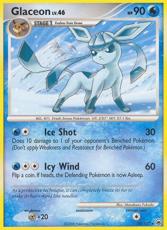 Glaceon - 20/100 (DP Majestic Dawn)/100  - Holofoil Deck Exclusives - Holo Rare