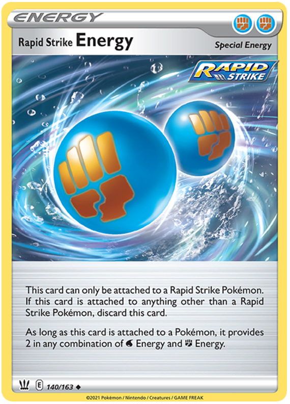 Rapid Strike Energy 140  SWSH05 Battle Styles - Uncommon