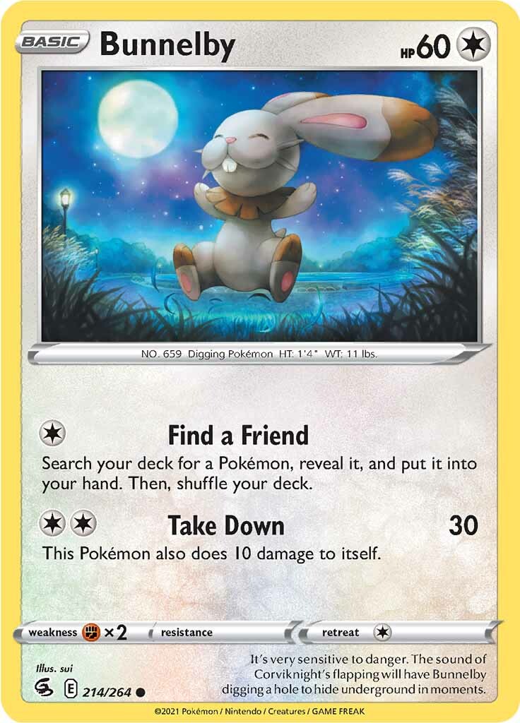 Bunnelby 214  SWSH08 Fusion Strike - Common