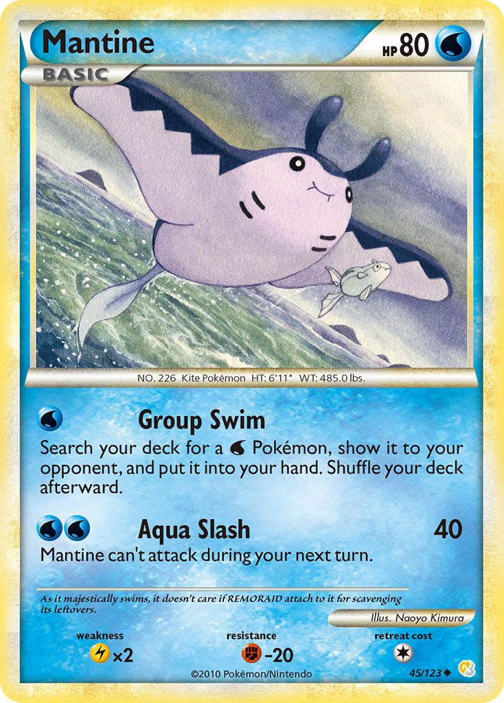 Mantine 045  HeartGold SoulSilver - Uncommon