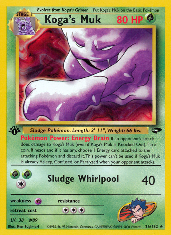 Koga's Muk 026  - 1st Edition Gym Challenge - Rare