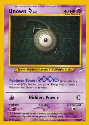 Unown [Z]/105  - Unlimited Neo Destiny - Uncommon