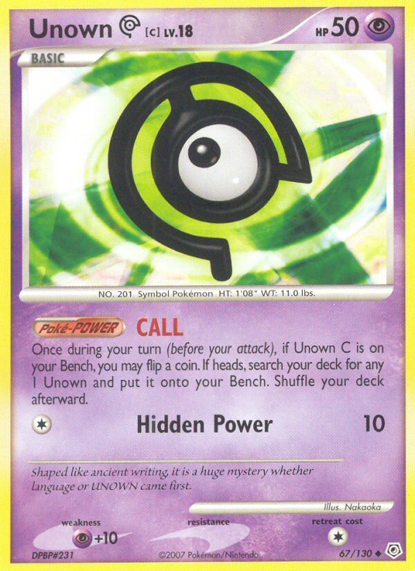 Unown [C] 067  Diamond and Pearl - Uncommon