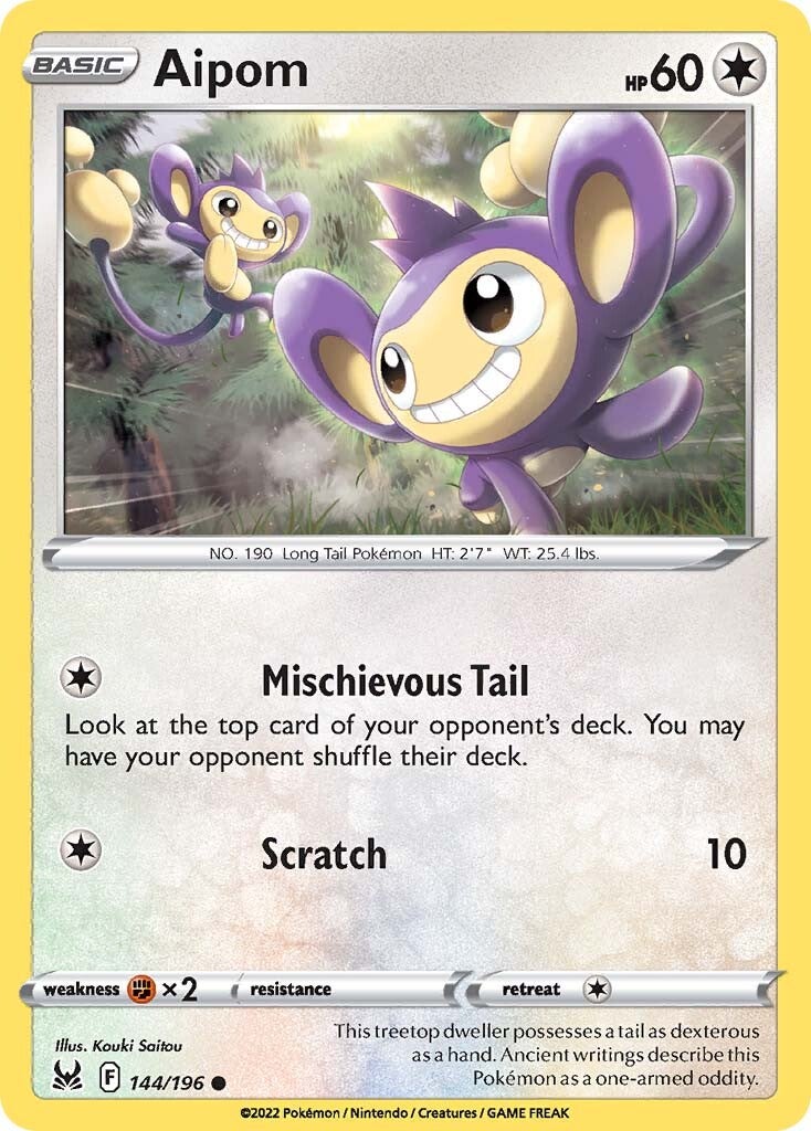 Aipom 144  SWSH11 Lost Origin - Common