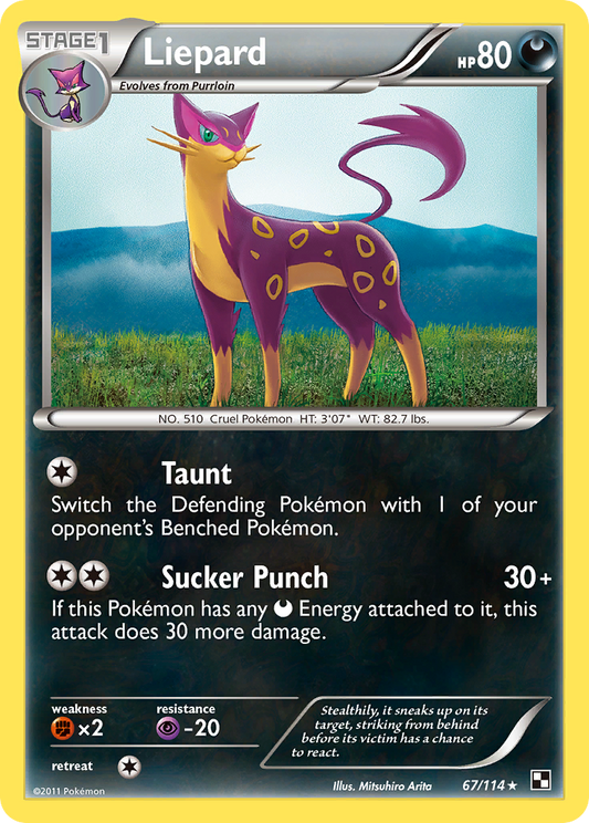 Liepard  Black and White - Rare