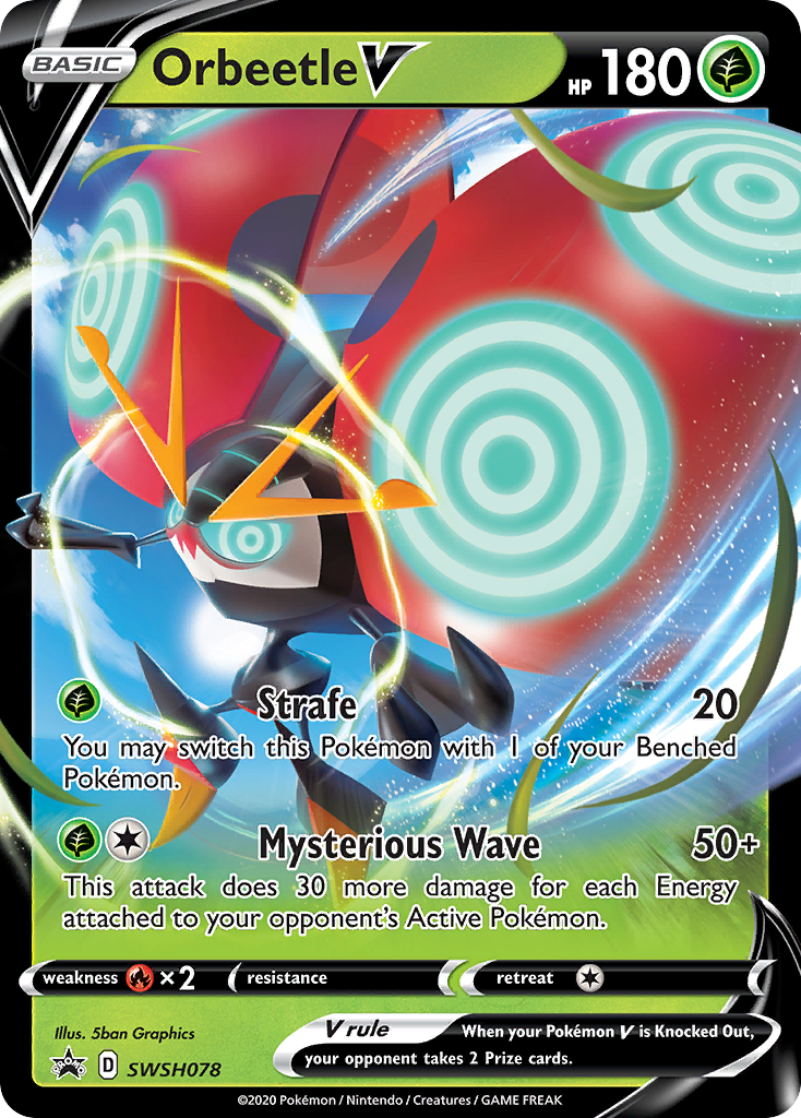 Orbeetle V - SWSH078  - Holofoil Jumbo Cards - Promo