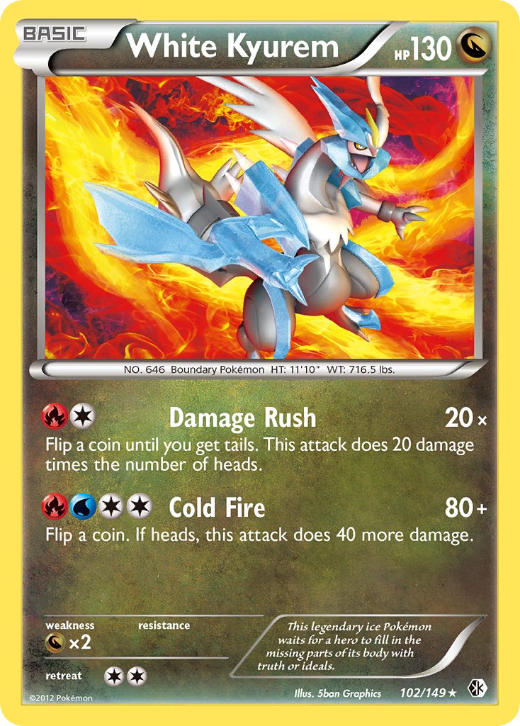 White Kyurem - 102/149 (BW Boundaries Crossed)/149  - Holofoil Deck Exclusives - Holo Rare