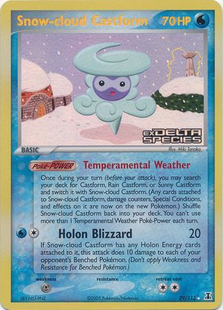 Snow-cloud Castform 029  - Reverse Holofoil Delta Species - Rare
