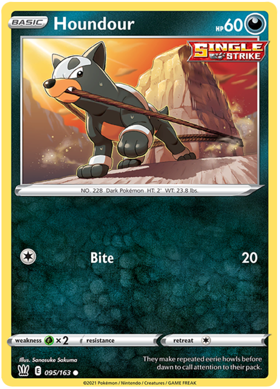 Houndour 095  SWSH05 Battle Styles - Common