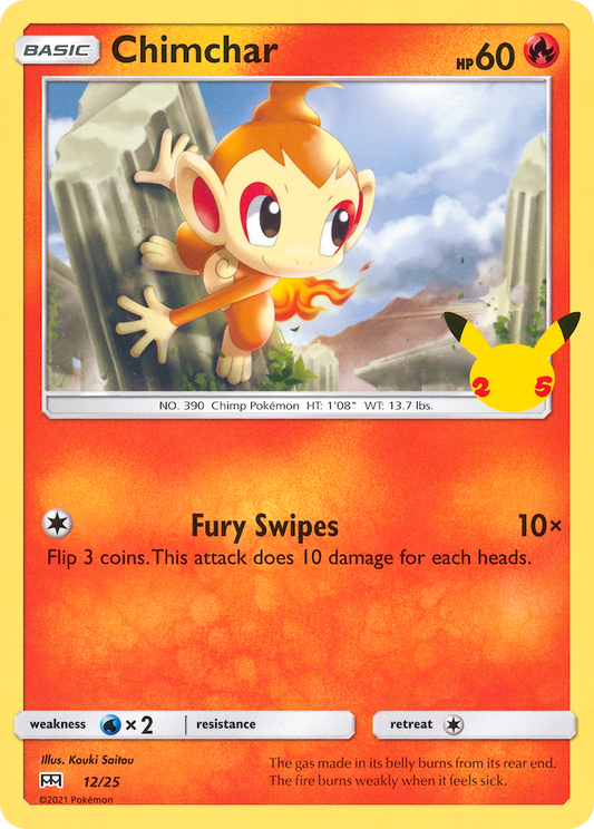 Chimchar 012/25  McDonalds 25th Anniversary Promos - Promo
