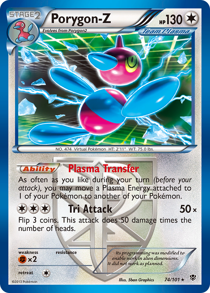 Porygon-Z (Team Plasma) 074  - Holofoil Plasma Blast - Holo Rare