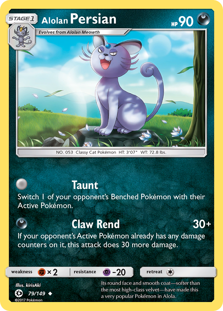 Alolan Persian 079  SM Base Set - Uncommon