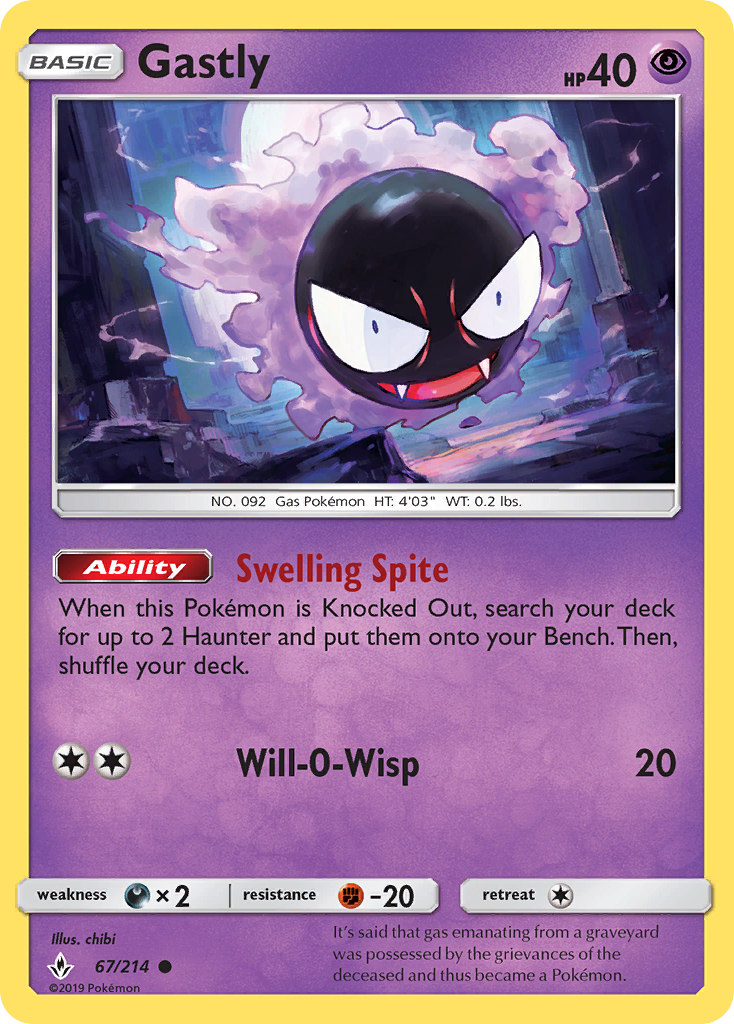 Gastly (67) 067  SM  Unbroken Bonds - Common