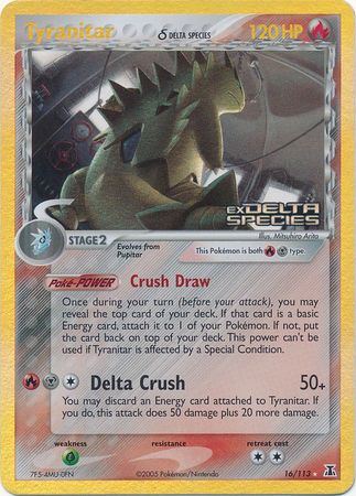 Tyranitar (Delta Species) 016  - Reverse Holofoil Delta Species - Holo Rare