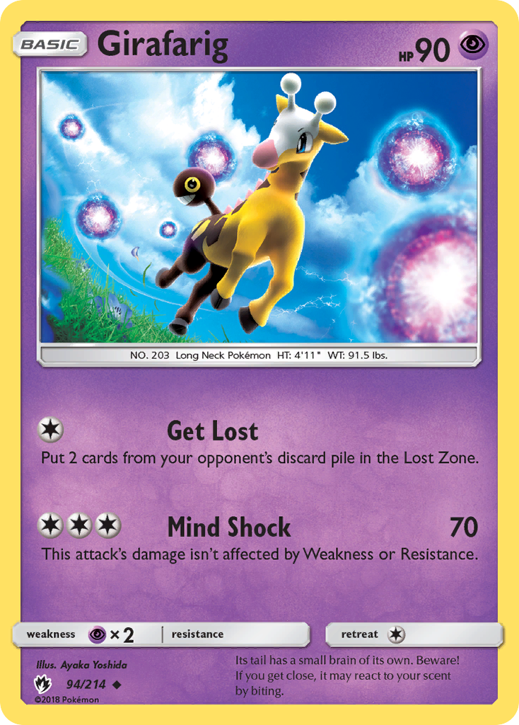 Girafarig 094  SM  Lost Thunder - Uncommon