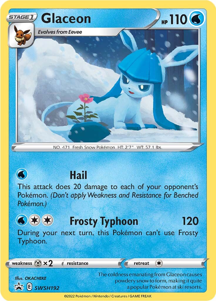 Glaceon SWSH192  - Holofoil SWSH Sword & Shield Promo Cards - Promo
