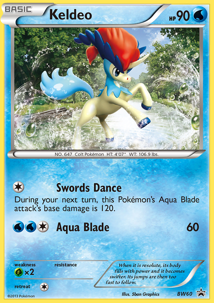 Keldeo - BW60 (Tinsel Holo)  - Holofoil Black and White Promos - Promo