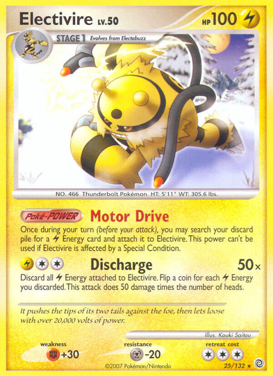 Electivire - 25/132 (DP Secret Wonders)/132  - Holofoil Deck Exclusives - Holo Rare