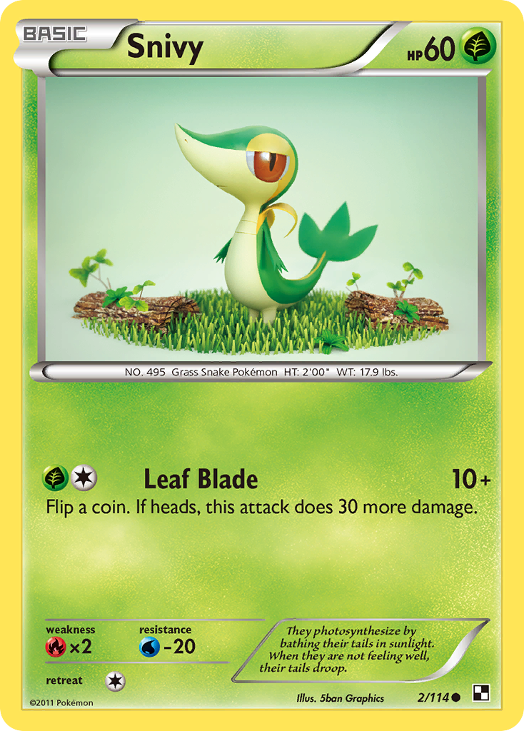 Snivy (2)  Black and White - Common