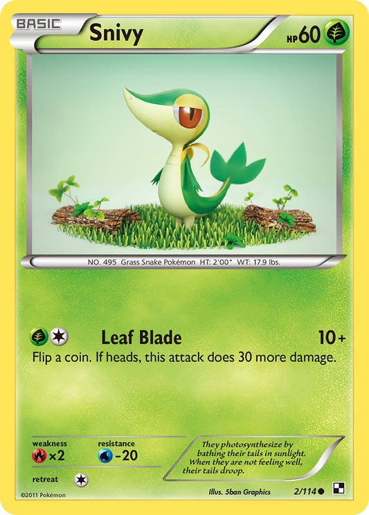 Snivy (2)  Black and White - Common