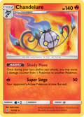 Chandelure 013  - Holofoil SM  Guardians Rising - Holo Rare