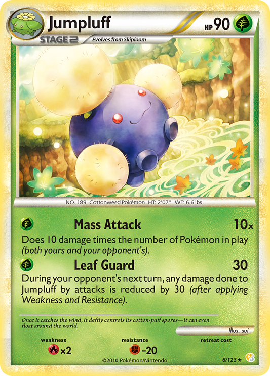Jumpluff 006  - Holofoil HeartGold SoulSilver - Holo Rare