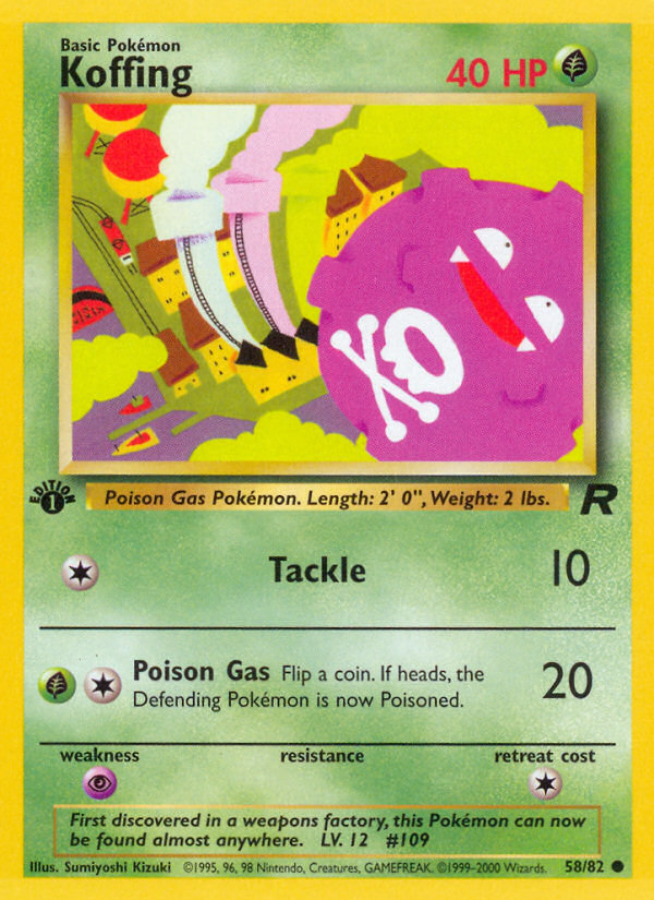 Koffing 058  - 1st Edition Team Rocket - Common