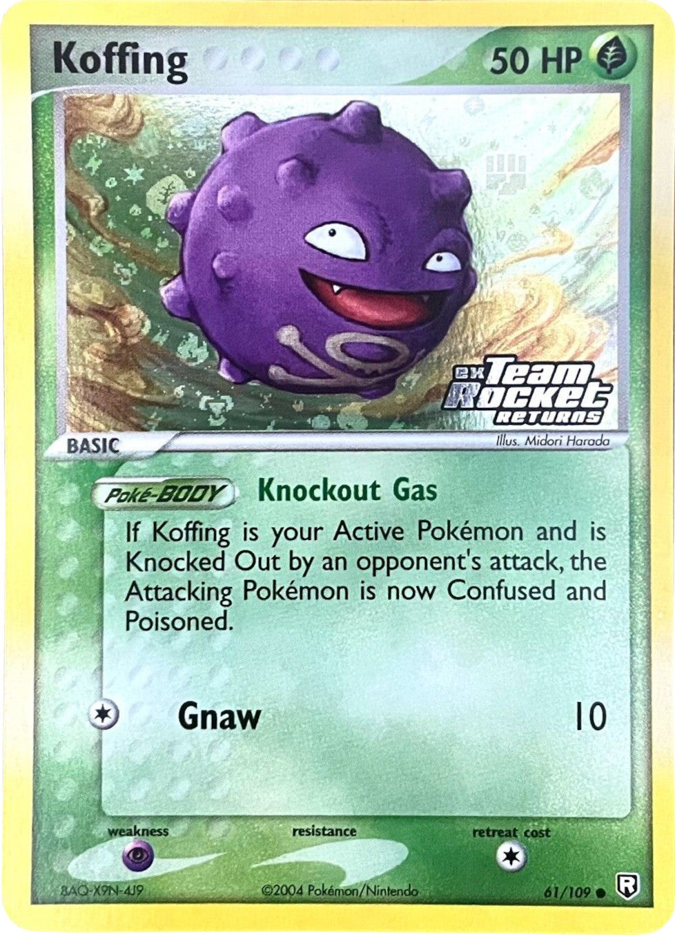 Koffing 061  - Reverse Holofoil Team Rocket Returns - Common