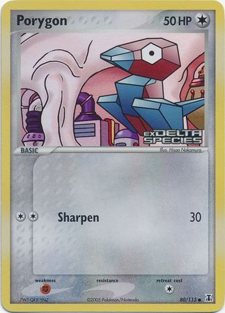 Porygon 080  - Reverse Holofoil Delta Species - Common