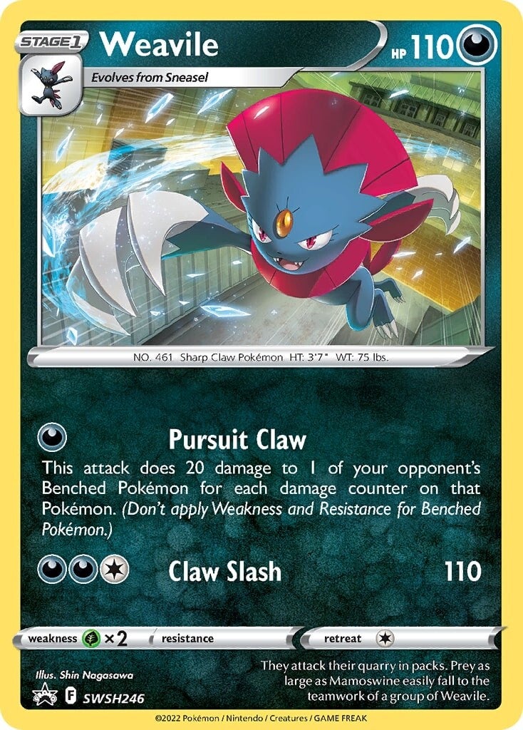 Weavile SWSH246  - Holofoil SWSH Sword & Shield Promo Cards - Promo