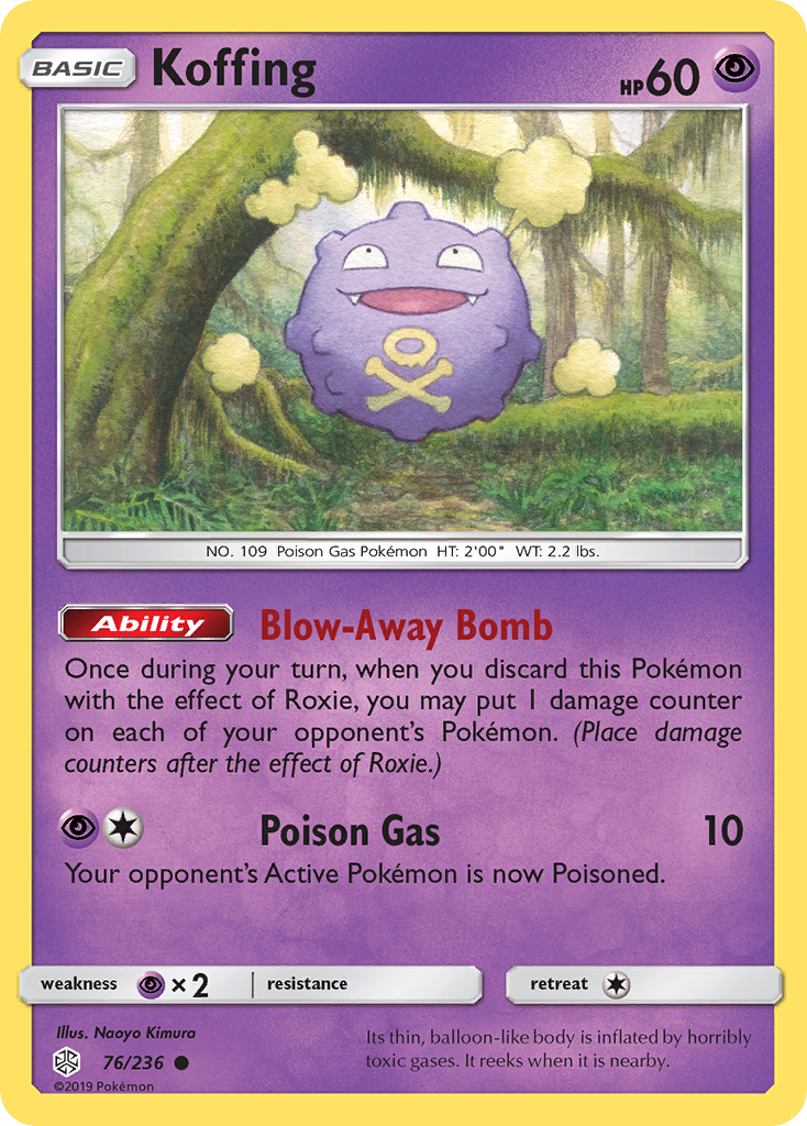 Koffing 076  SM  Cosmic Eclipse - Common