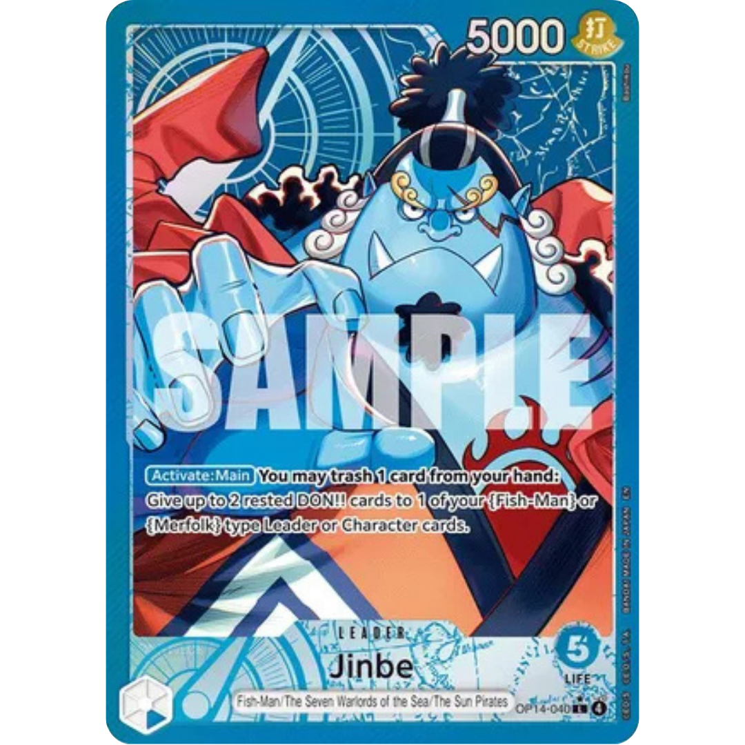 Jinbe - OP14-040 (Alternate Art) (OP14-040) - The Azure Sea's Seven Foil