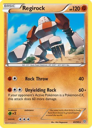 Regirock 040/98  - Reverse Holofoil XY  Ancient Origins - Rare